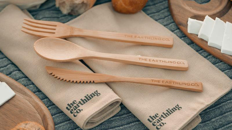 The Earthling Co Reusable Bamboo Utensil Set